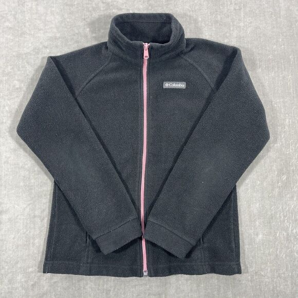 Columbia Girls M (10-12)‎ Black Fleece Full Zip Jacket - Picture 1 of 6
